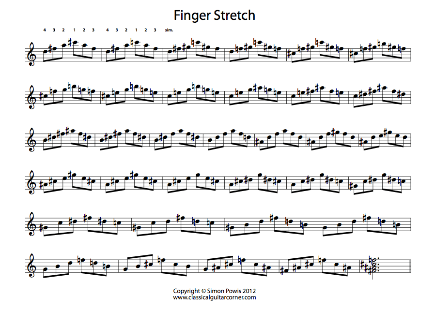 Classical Guitar Corner - Simon Powis Finger Stretch