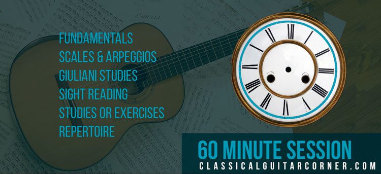 4 Practice Templates for Classical Guitar: 60-Minute Session