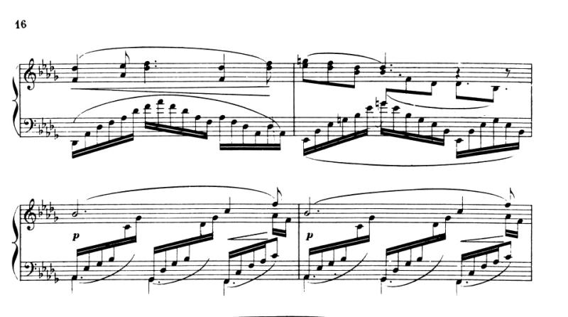 Middle section with sextuplets from Debussy's Clair de Lune