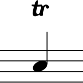 Trill symbol in notation