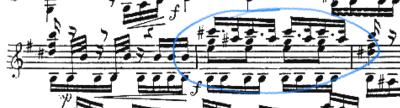 Cross-fret barre from Giuliani's Rossinana No.1, Op.119