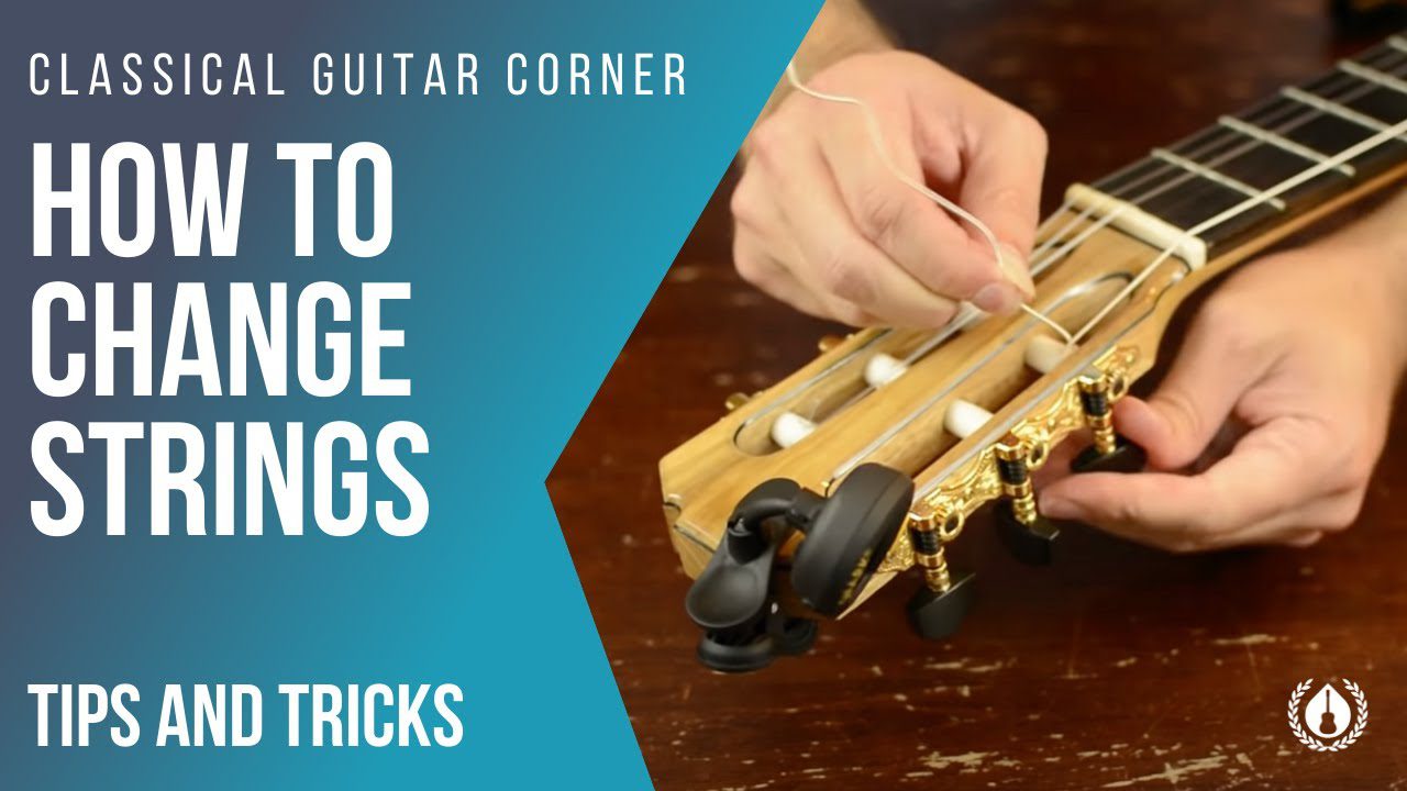 How to change strings on classical guitar